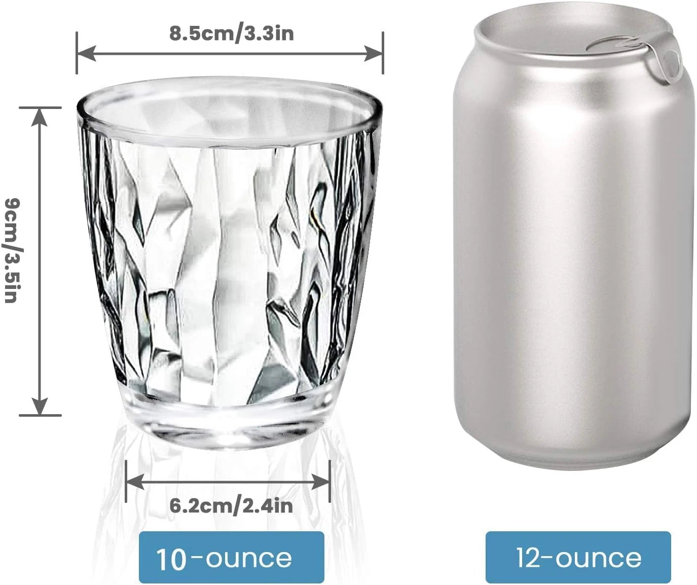 Topsky 10-Ounce Plastic Water Tumblers | Set of 4 Transparent Unbreakable Drinki | eBay