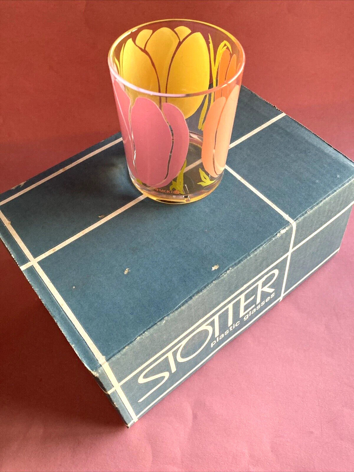 Vintage Set of 6 Stotter New York Unbreakable Drinking Glasses - Tulips | eBay