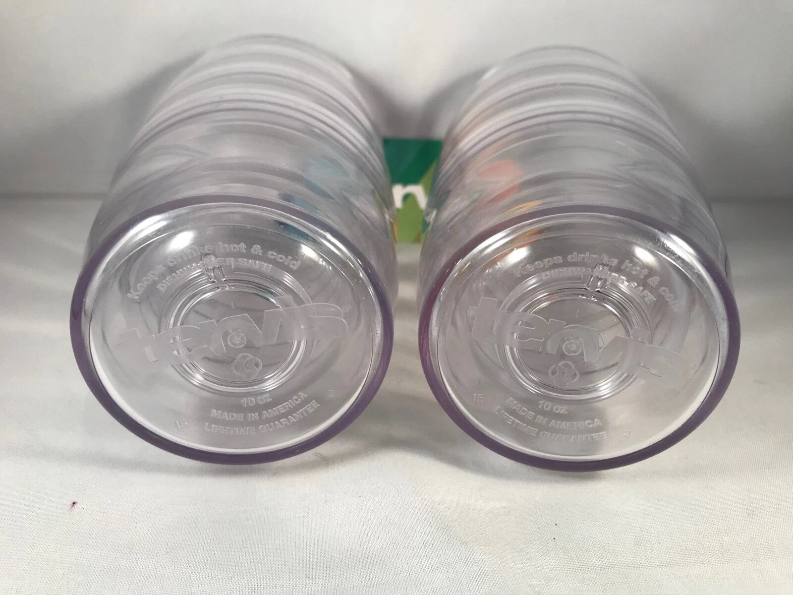 Tervis Tumbler Wavy Clear Drinking Plastic Beverage Cup 10 oz Lot of 2 | eBay