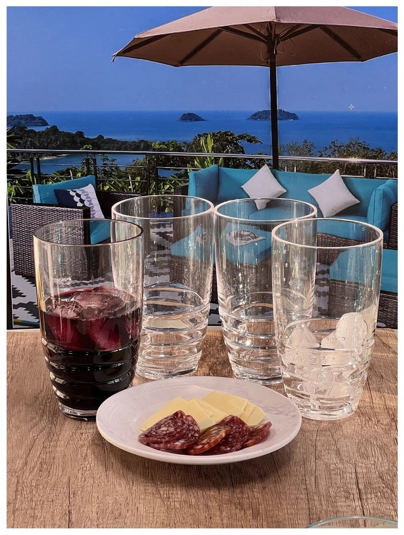 Swirl Acrylic Glasses Drinking Set of 4 (20oz),Plastic Drinking Glasses,BPA Fre- | eBay