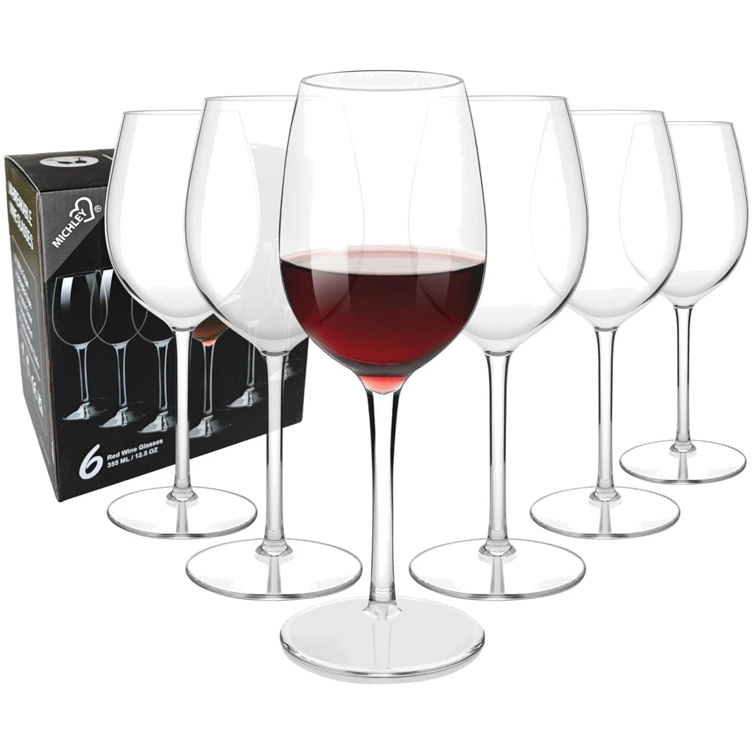 Elegant Red Tritan Floating Wine Glasses - Durable & Dishwasher Safe - 12.5 OZ | eBay