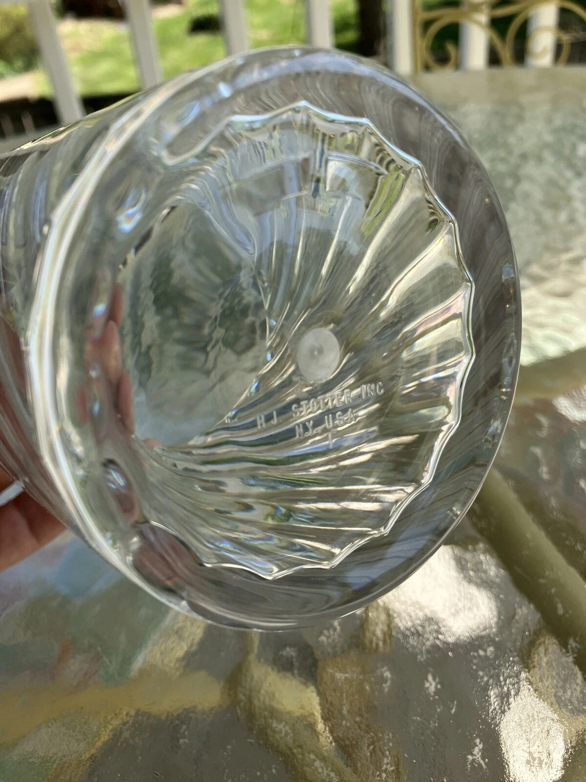 Vintage HJ Stotter Set of 6 Acrylic Double Old-Fashioned Clear Swirl Glasses NOS | eBay