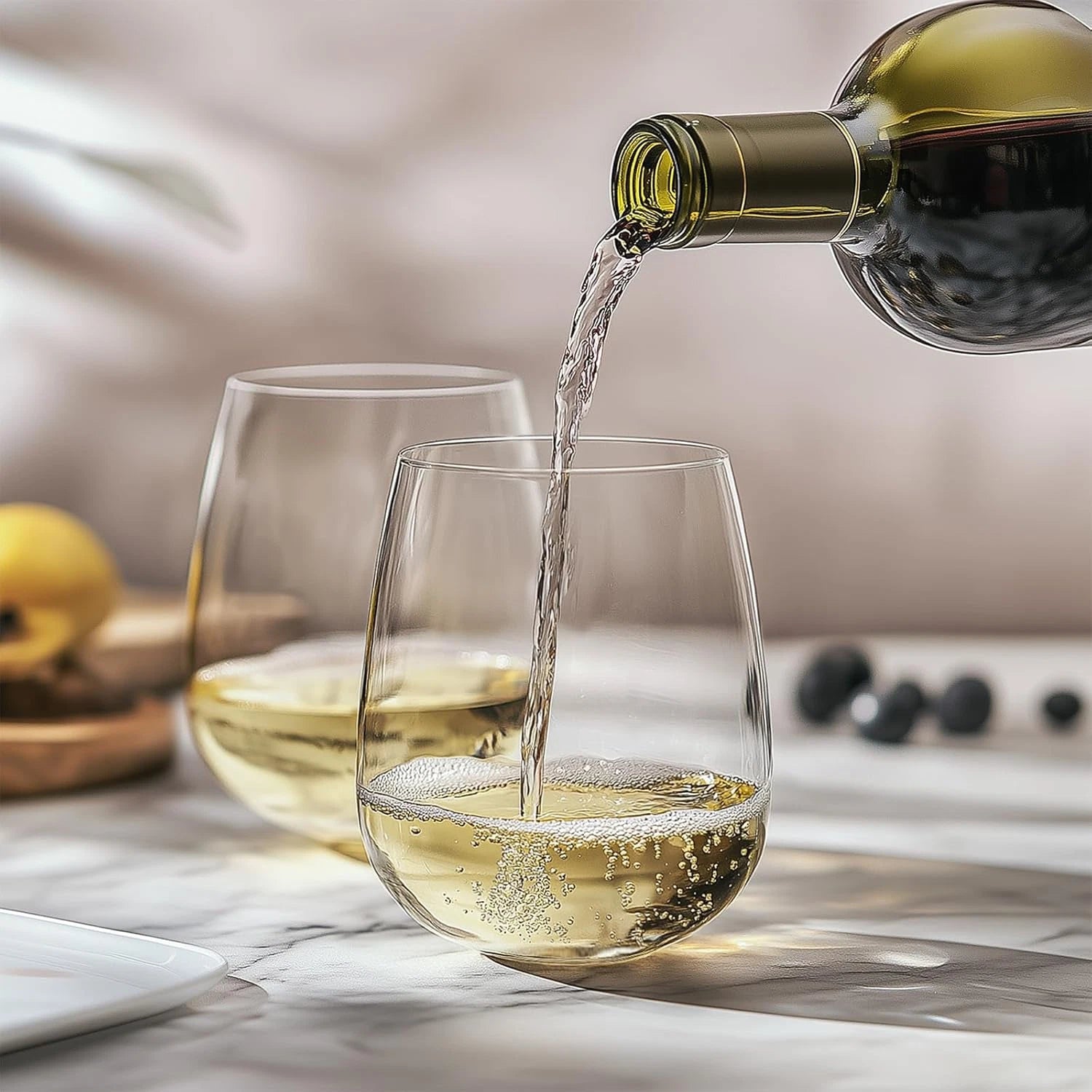 Unbreakable Tritan Wine Glasses Set of 6, 18 Oz Stemless Wine Glass, BPA Free Pl | eBay