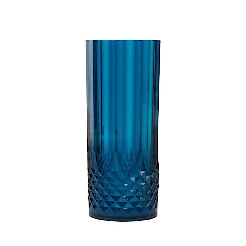6 Navy Blue 14 oz Crystal Plastic Drinking Glasses Party Events Tableware | eBay