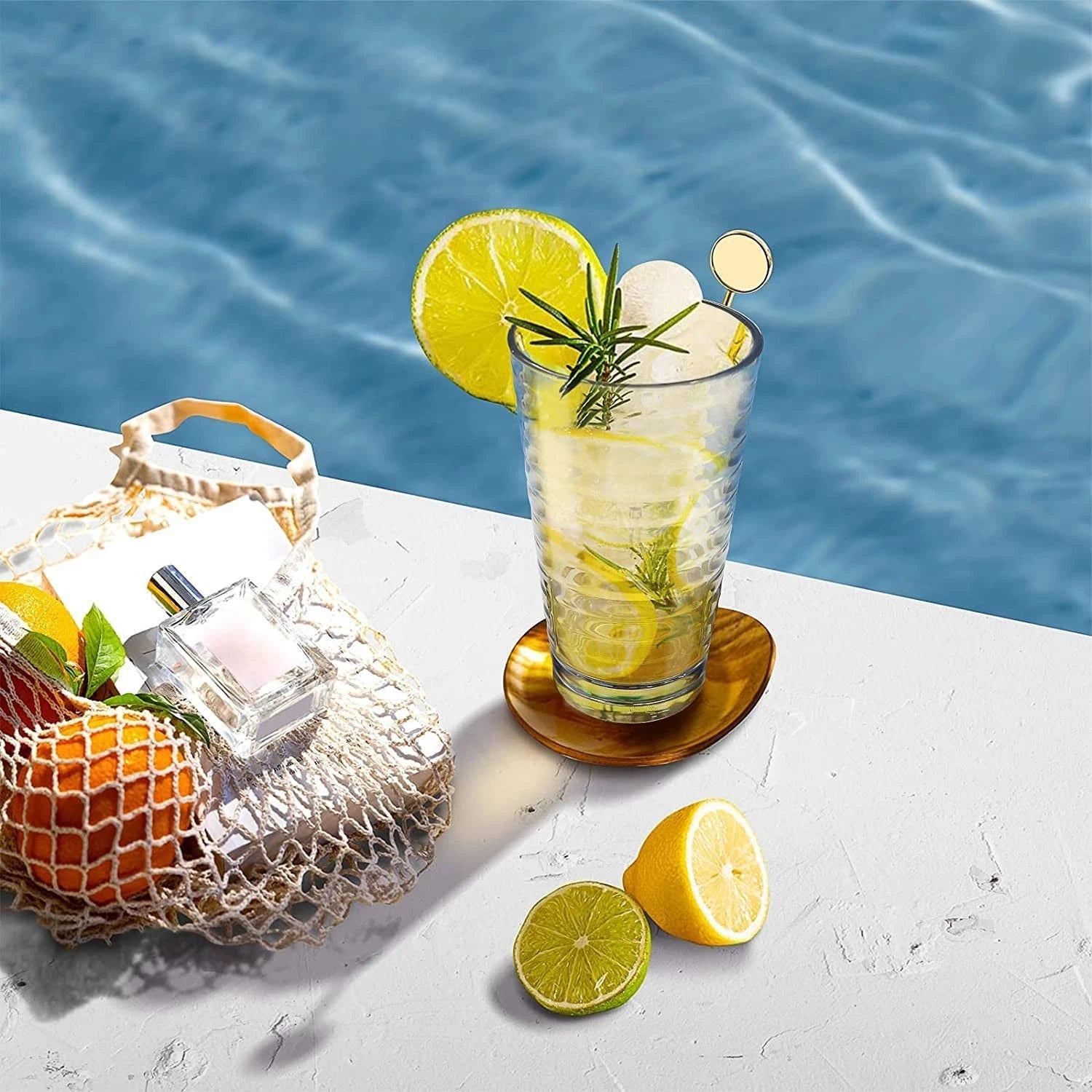 Stackable Drinking Glasses 385ml Set of 6, Dishwasher Safe Acrylic Tumblers f... | eBay