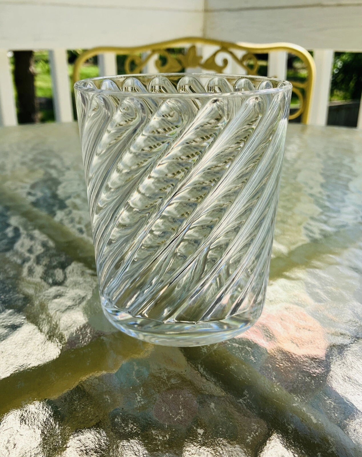 Vintage HJ Stotter Set of 6 Acrylic Double Old-Fashioned Clear Swirl Glasses NOS | eBay