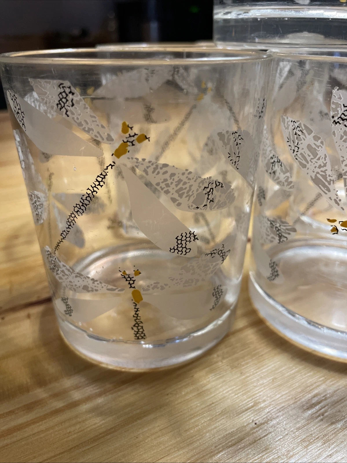 Vtg HJ Stotter Summer Dragonfly Acrylic Glasses Pool Drink Set Of 6 4x3.25” | eBay