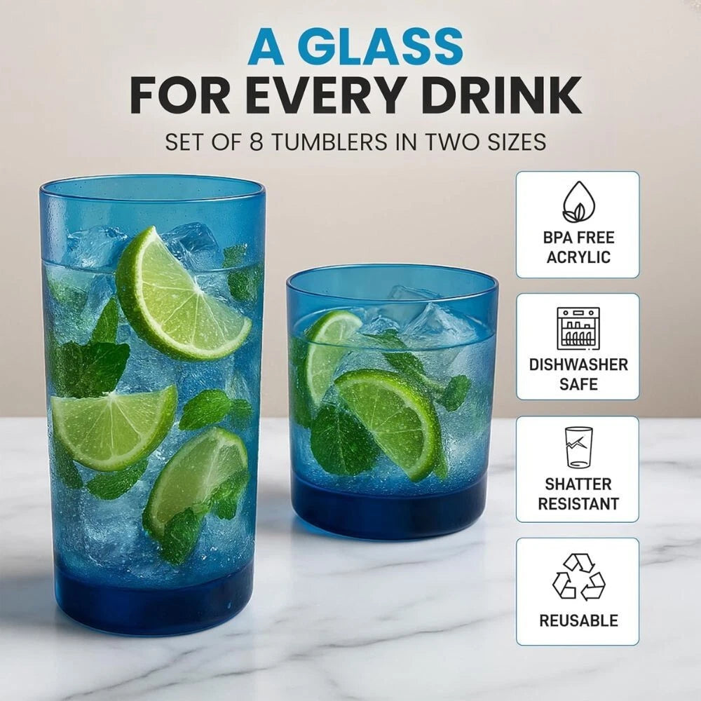 Zulay Kitchen Acrylic Glasses Drinkware | eBay