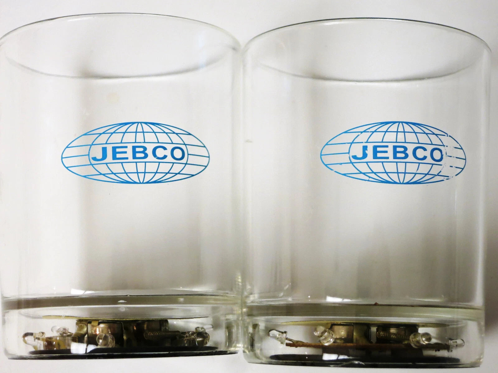 JEBCO Drinking Glasses Light-Up Set of 2 LED Colorful Lights Advertising Promos | eBay