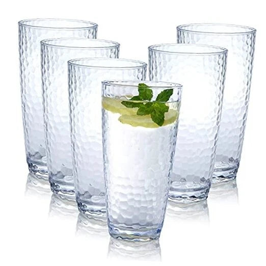 Unbreakable Plastic Tumbler Cups, Set of 6, Large Water Tumbler Set of 6, 25 OZ | eBay