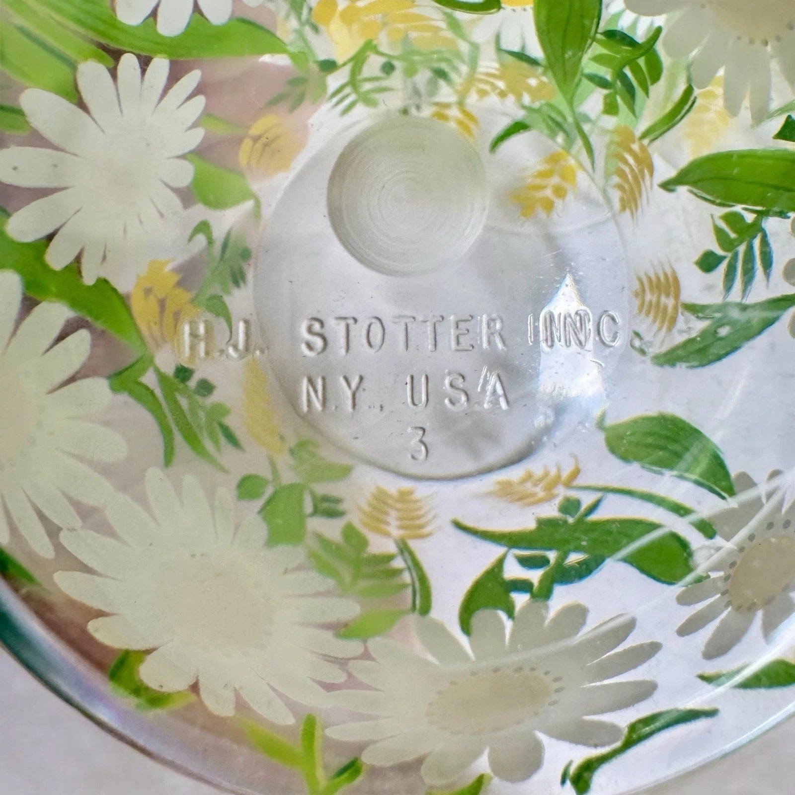 Stotter Vintage Glasses Double Old Fashioned White Daisy Acrylic 1960s -Set of 6 | eBay