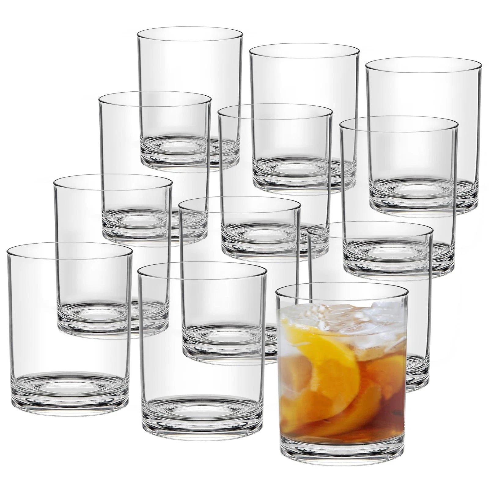 Classic 12oz Reusable Plastic Drinking Glasses Set of 12 - Unbreakable BPA Fr... | eBay
