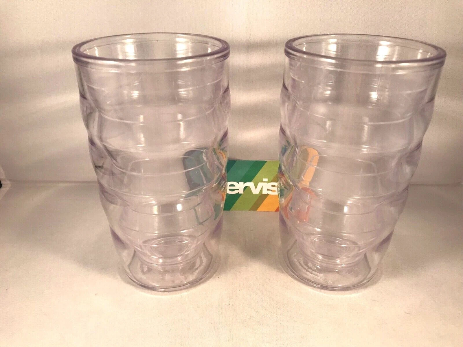 Tervis Tumbler Wavy Clear Drinking Plastic Beverage Cup 10 oz Lot of 2 | eBay