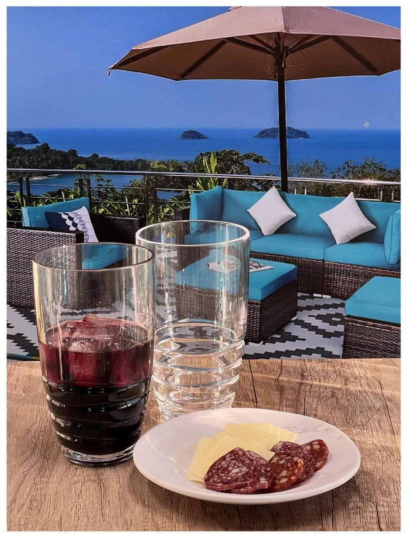 Swirl Acrylic Glasses Drinking Set of 4 (20oz),Plastic Drinking Glasses,BPA Fre- | eBay