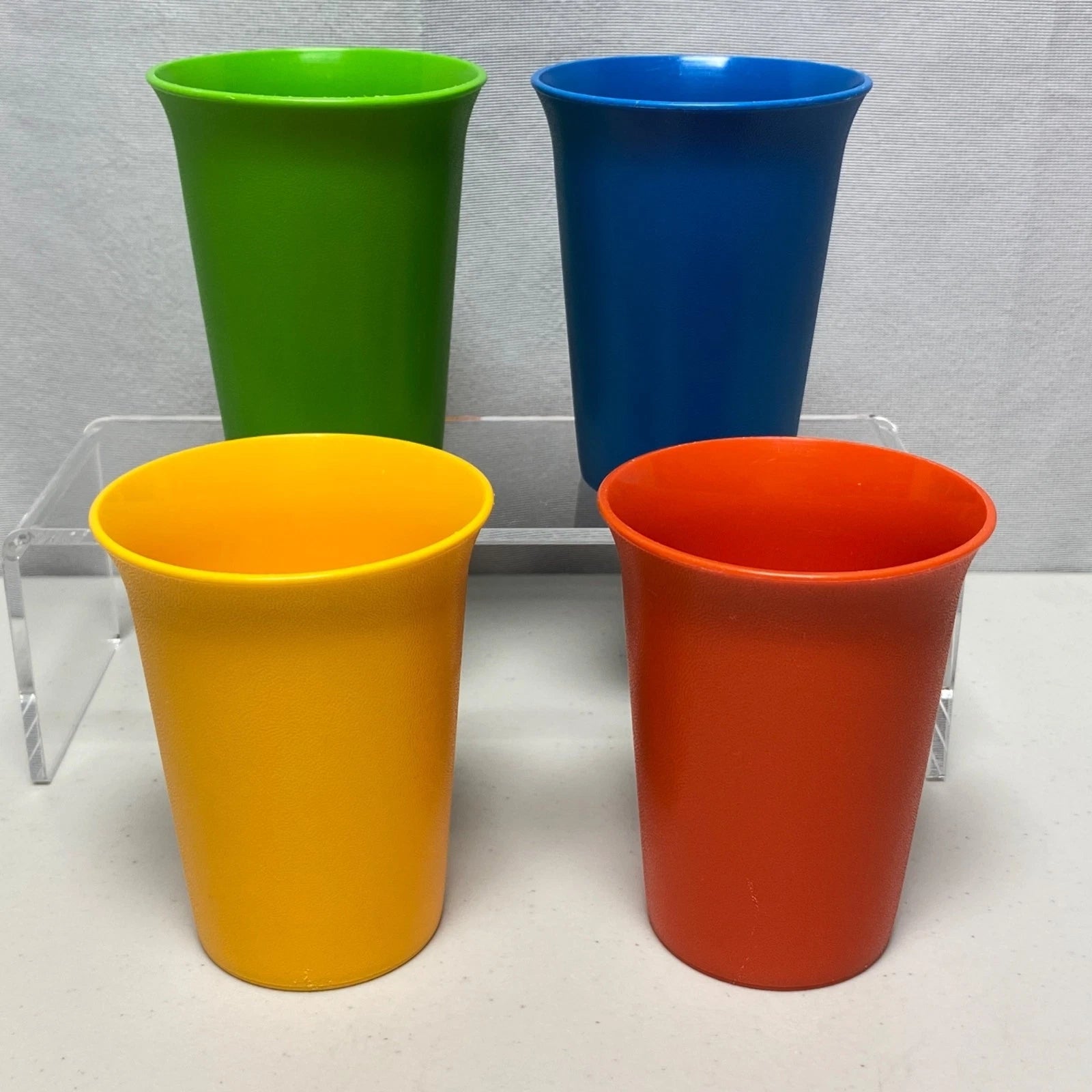 Tupperware Vintage 6 Oz Tumblers Set Of 4 Multicolor Plastic Drinking Cups USA | eBay