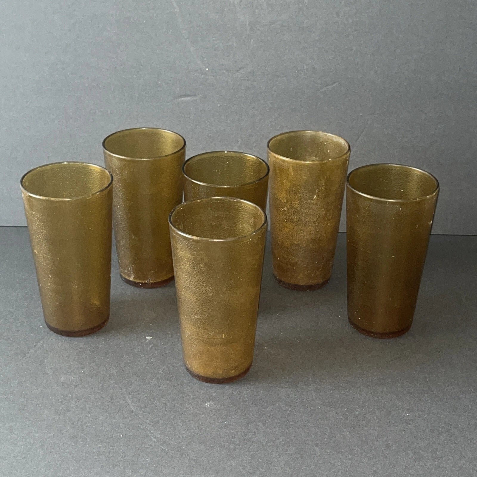 Texan Tumblers Vintage Plastic Stackable AMBER Glasses Texas Ware Set Of 6 | eBay
