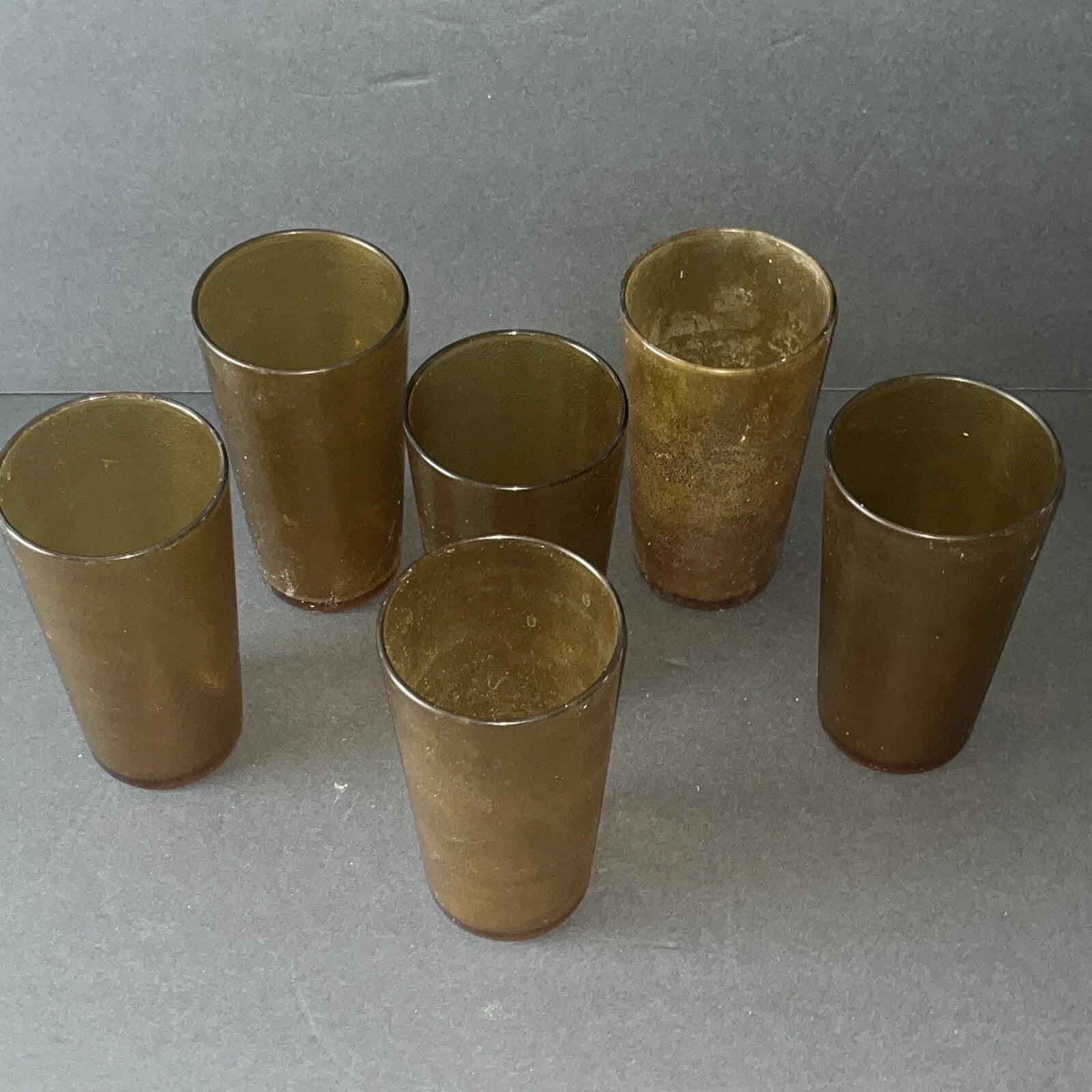 Texan Tumblers Vintage Plastic Stackable AMBER Glasses Texas Ware Set Of 6 | eBay