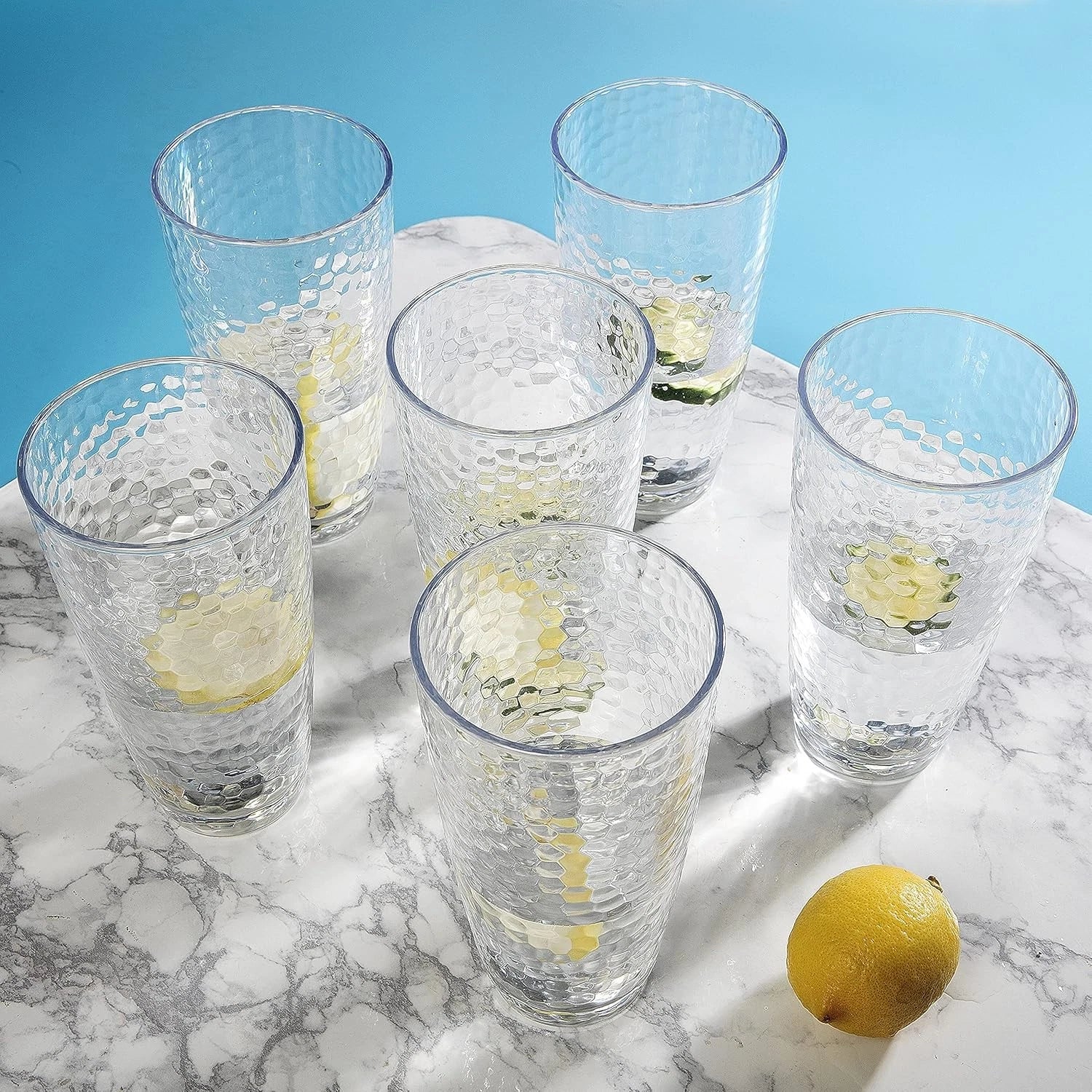 Unbreakable Plastic Tumbler Cups, Set of 6, Large (Pack 6), Clear | eBay