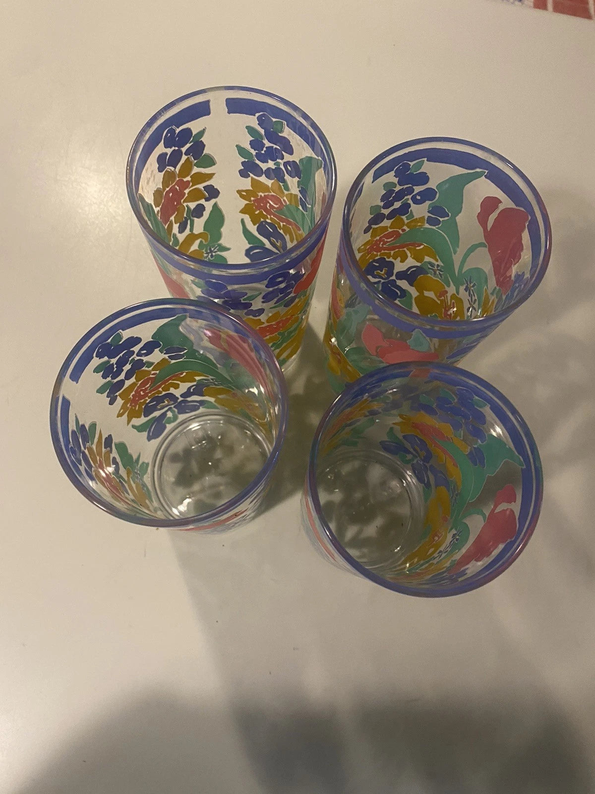 STOTTER Tumblers Pastel Fruit Set/4 Acrylic Plastic Retro Tall Highball Glasses | eBay