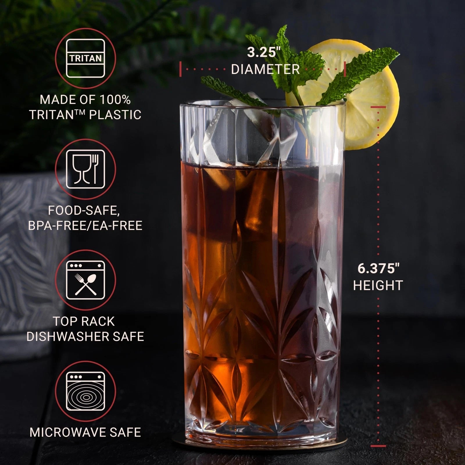 Unbreakable Plastic Drinking Water Tumblers, Dishwasher Safe 100% Tritan Glas... | eBay