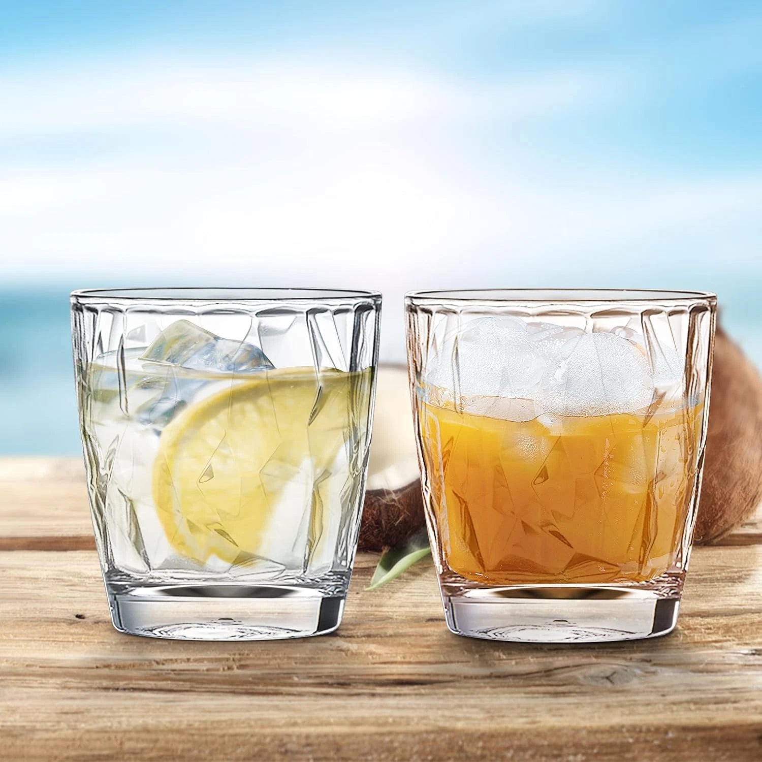 Topsky 10-Ounce Plastic Water Tumblers | Set of 4 Transparent Unbreakable Drinki | eBay
