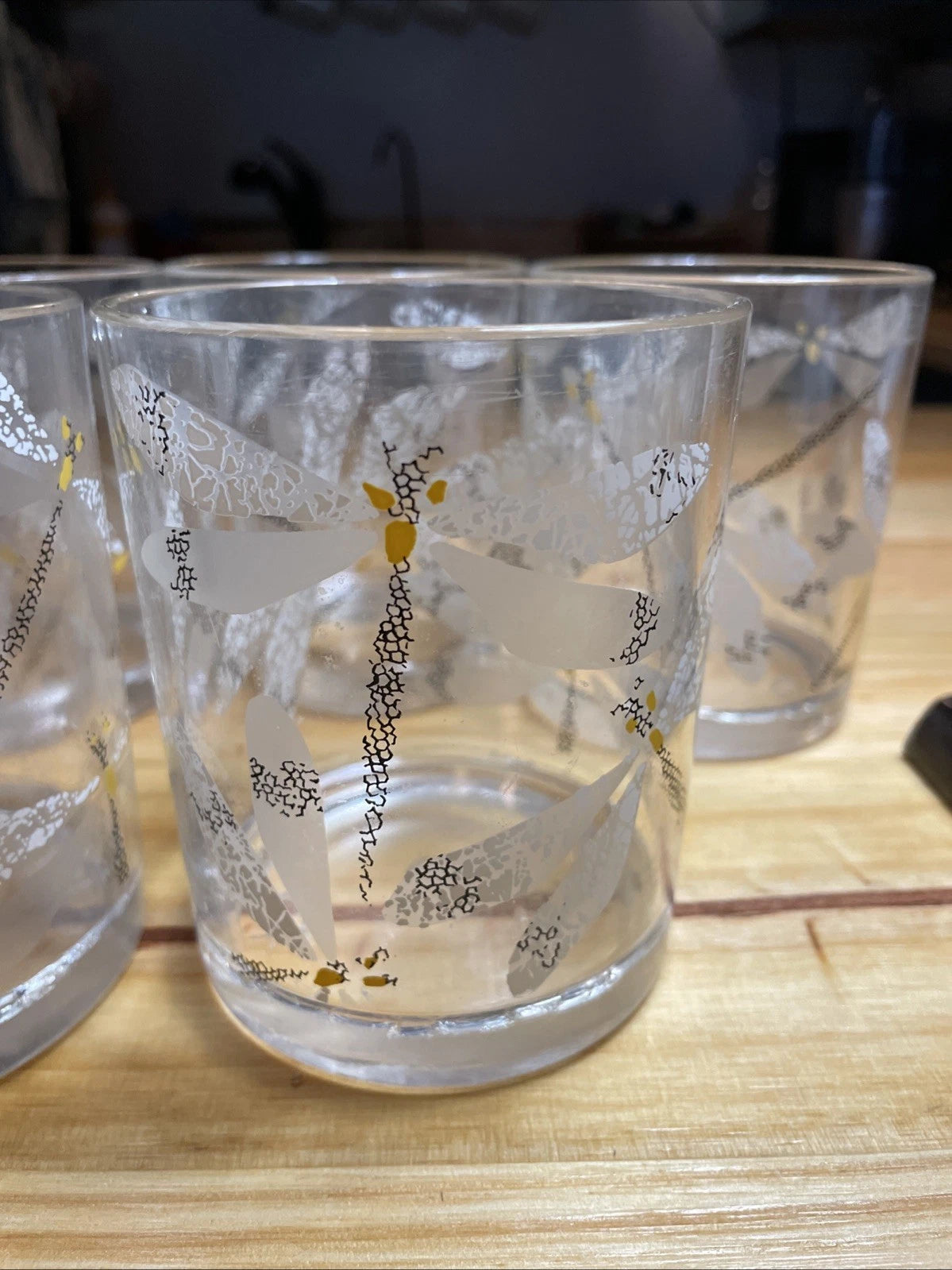 Vtg HJ Stotter Summer Dragonfly Acrylic Glasses Pool Drink Set Of 6 4x3.25” | eBay
