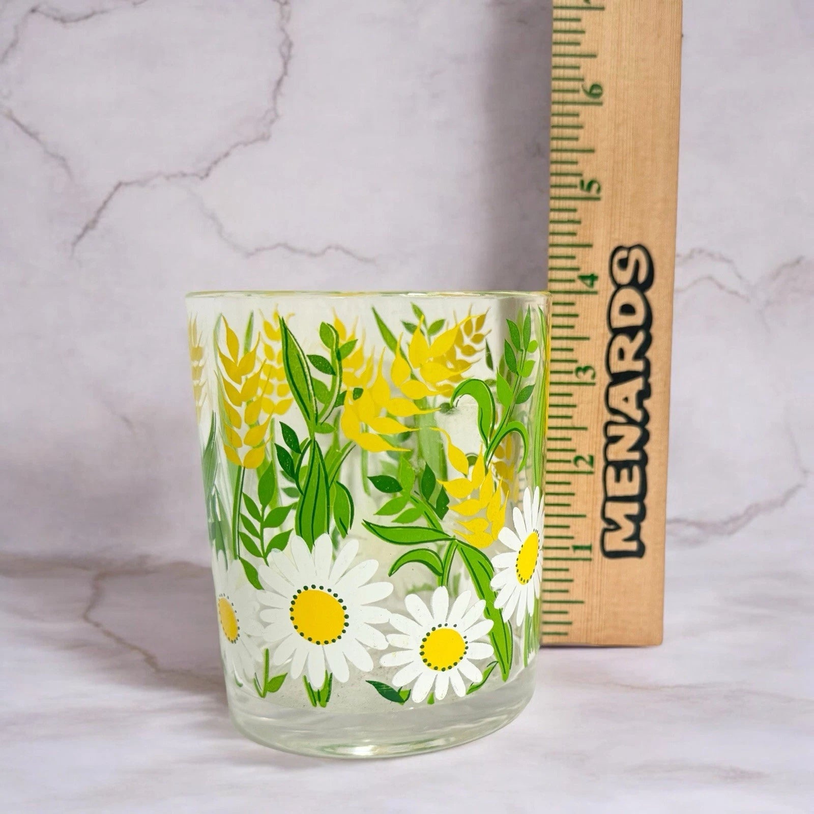 Stotter Vintage Glasses Double Old Fashioned White Daisy Acrylic 1960s -Set of 6 | eBay