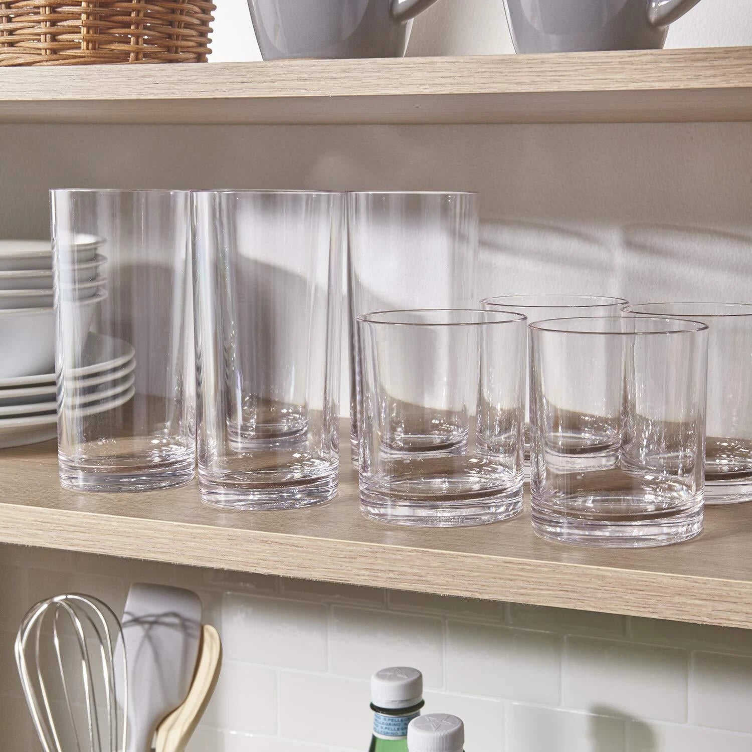 US Acrylic Classic Clear Plastic Reusable Drinking Glasses (Set of 8) 12oz Rocks 80844003023| eBay