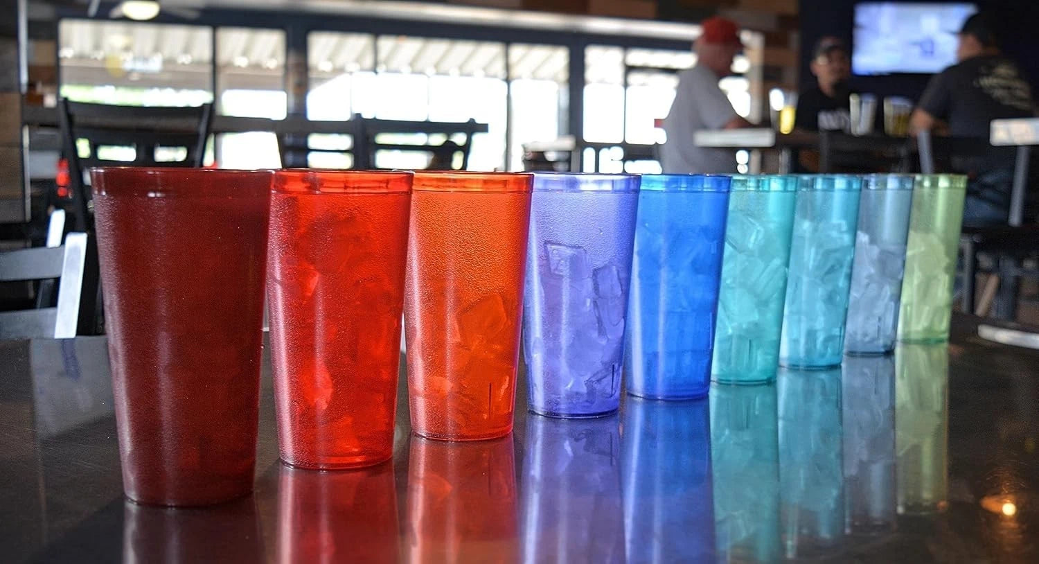 Stylish Stackable 24oz Gray Plastic Tumblers - Set of 6, Eco-Friendly & Reusable | eBay