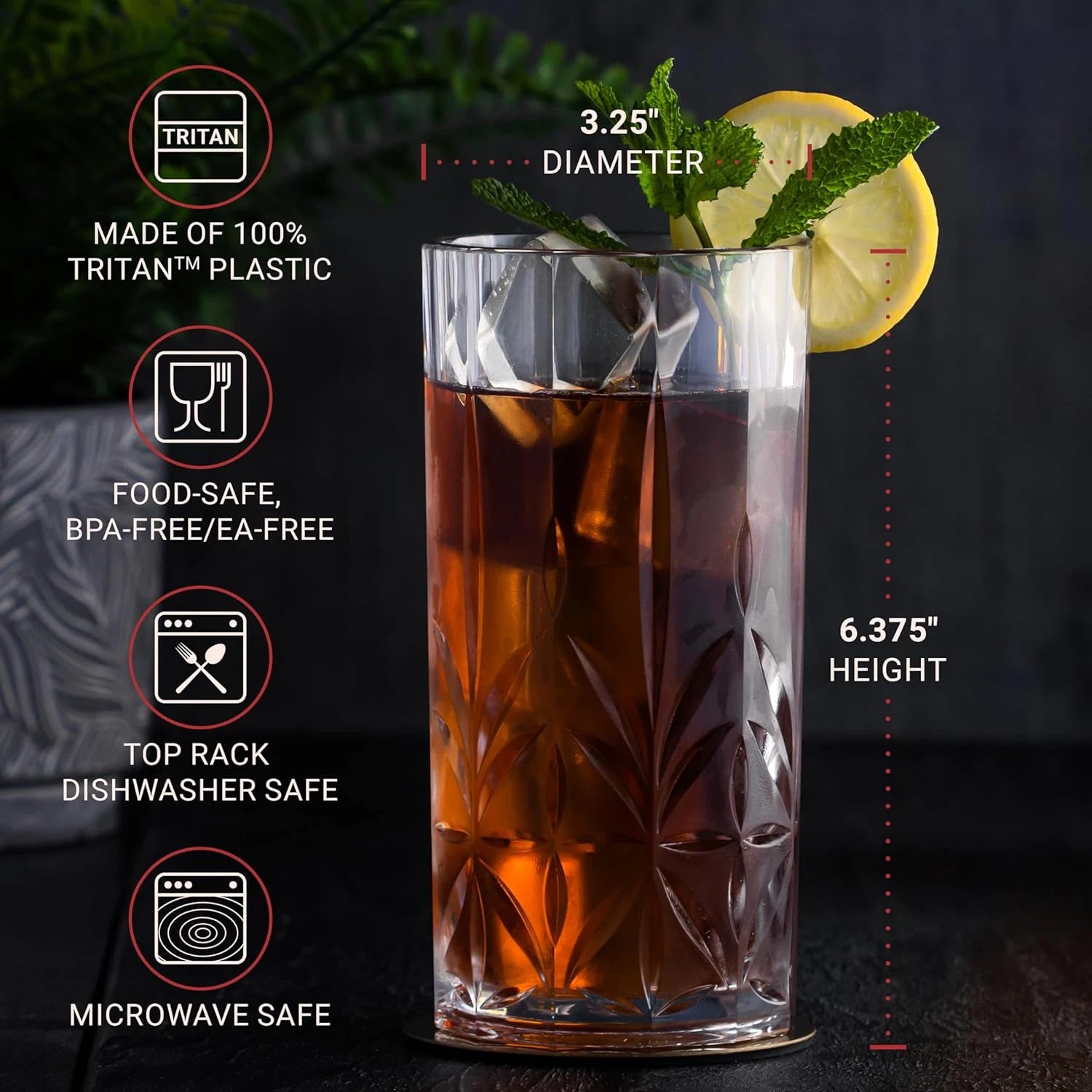 Unbreakable Plastic Drinking Water Tumblers, Dishwasher Safe 100% Tritan Glasses | eBay