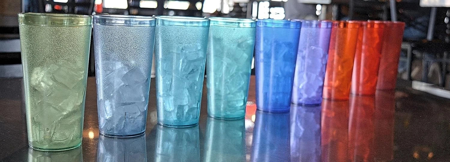 Stylish Stackable 24oz Gray Plastic Tumblers - Set of 6, Eco-Friendly & Reusable | eBay