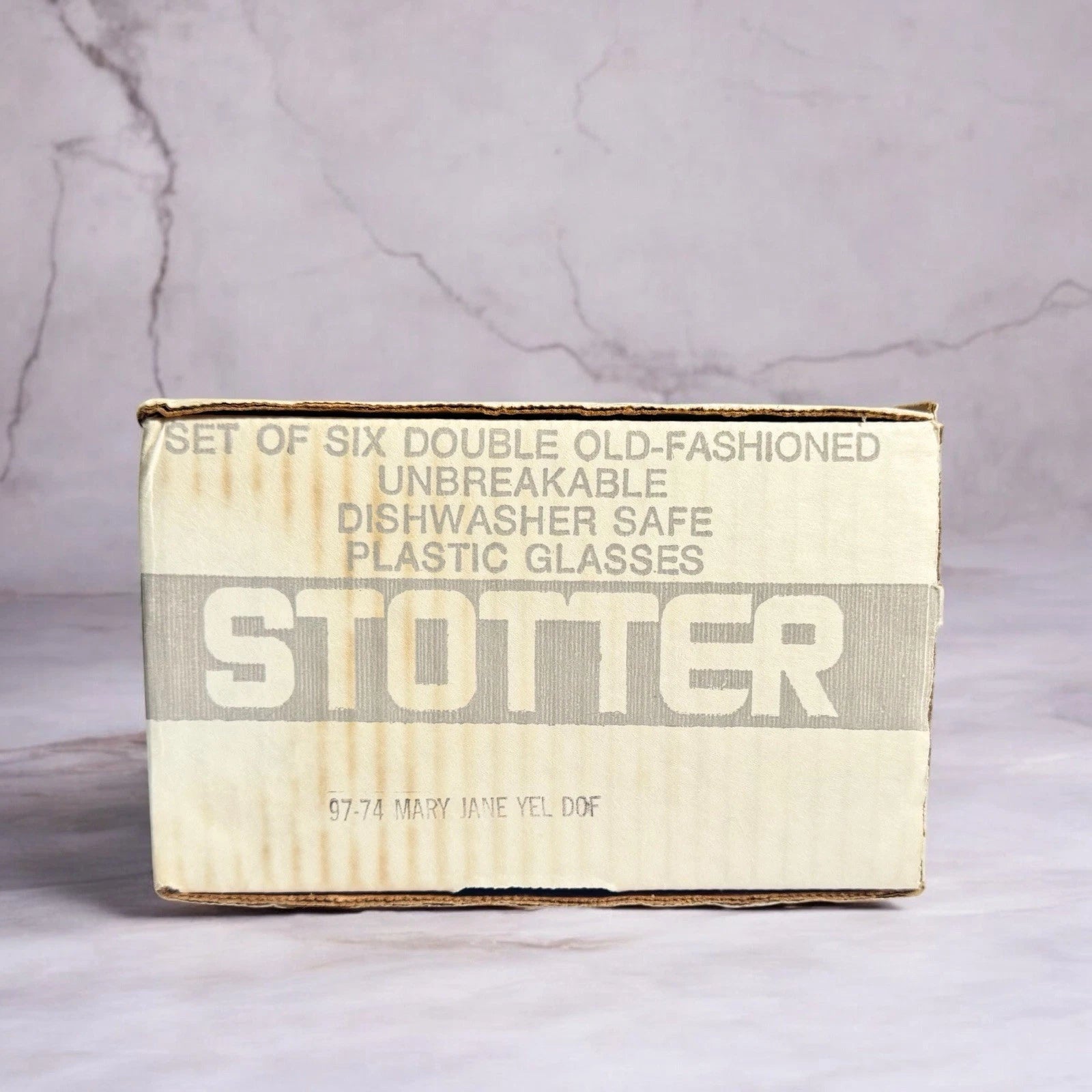 Stotter Vintage Glasses Double Old Fashioned White Daisy Acrylic 1960s -Set of 6 | eBay