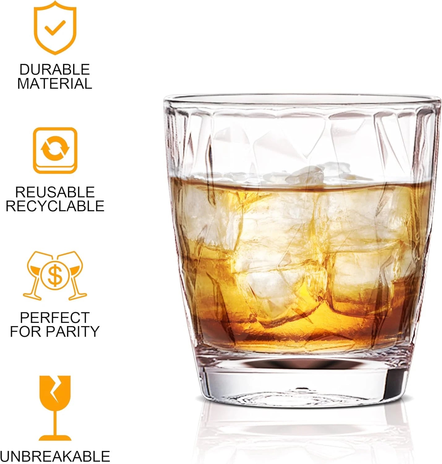 Topsky 10-Ounce Plastic Water Tumblers | Set of 4 Transparent Unbreakable Drinki | eBay