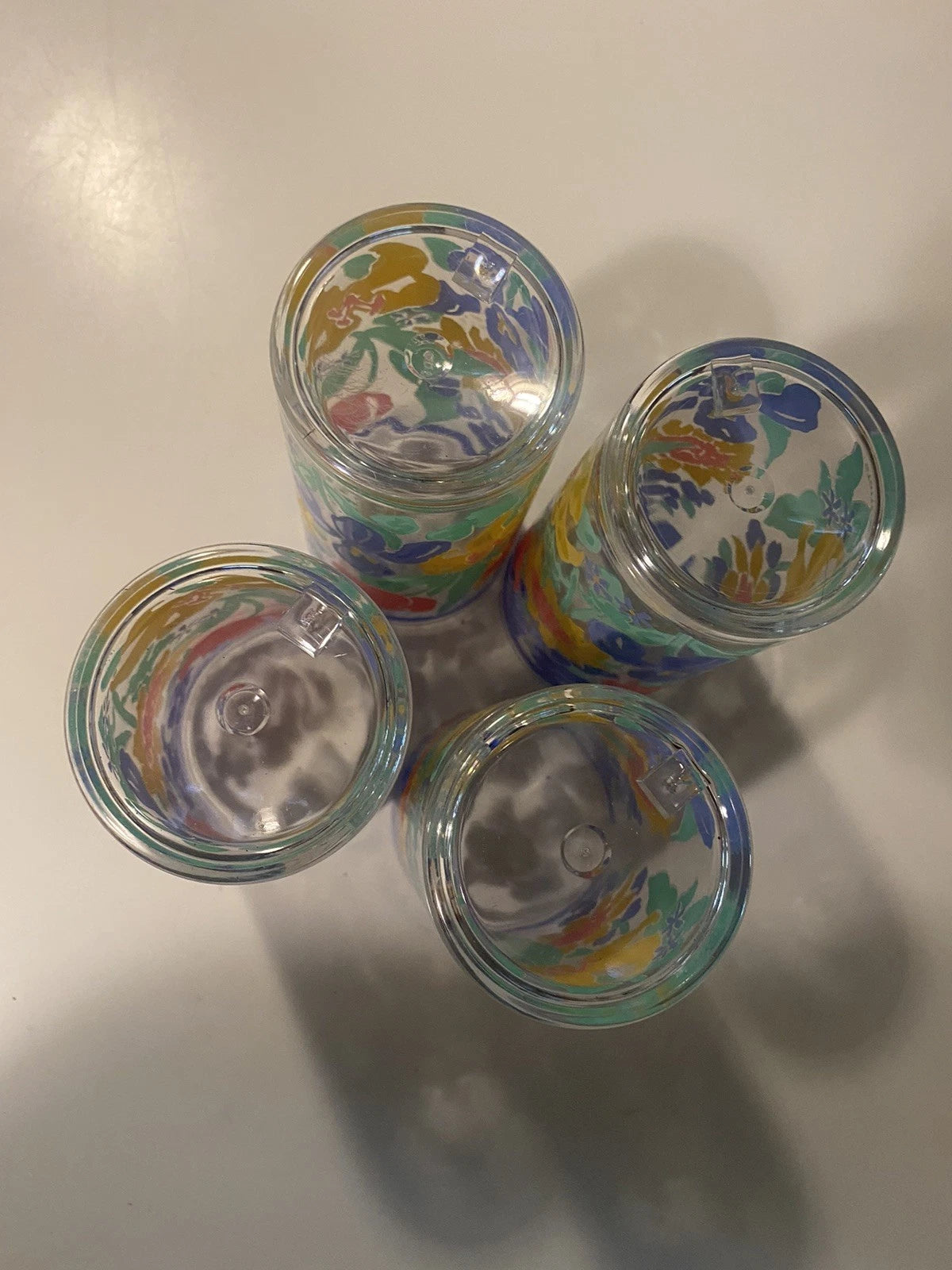 STOTTER Tumblers Pastel Fruit Set/4 Acrylic Plastic Retro Tall Highball Glasses | eBay