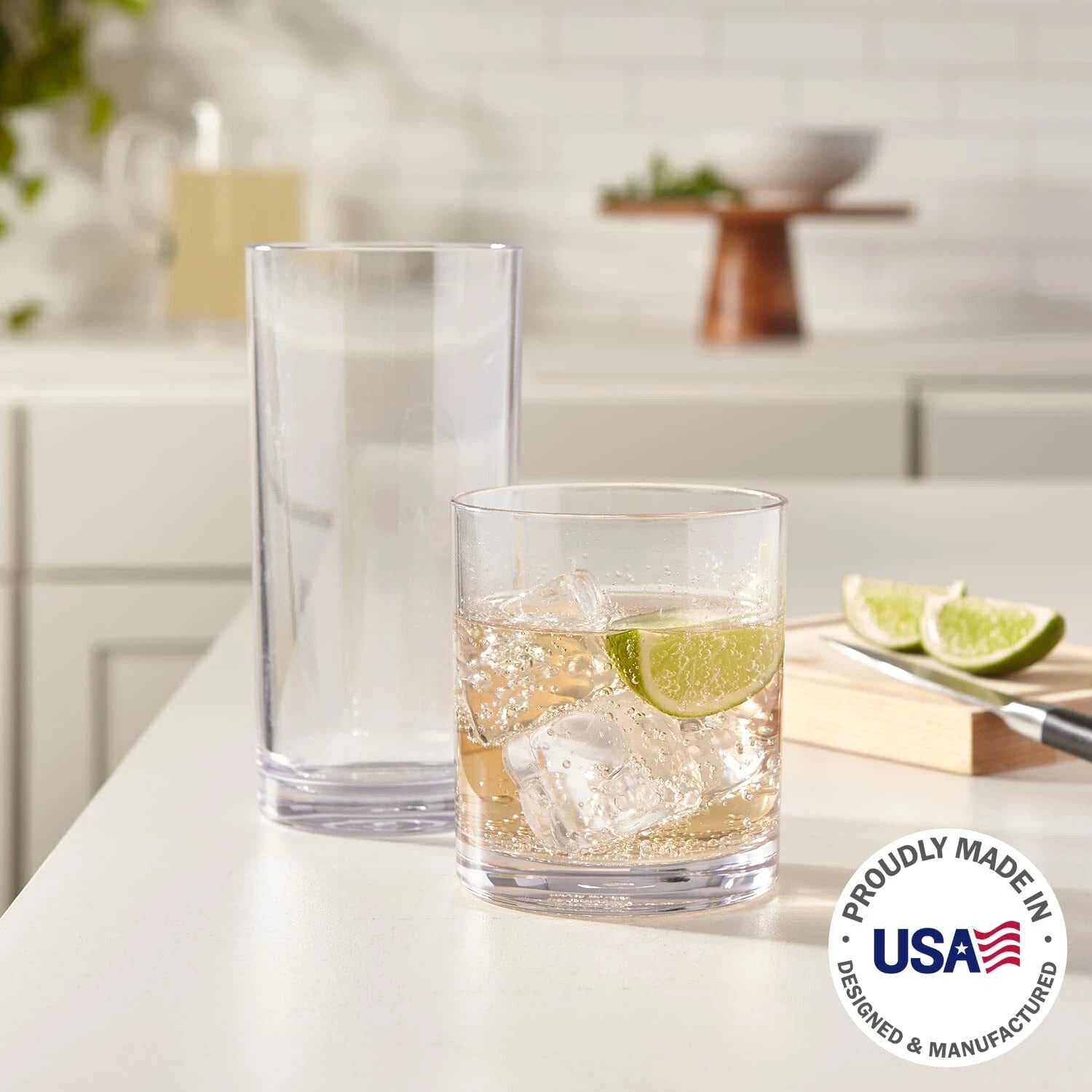 US Acrylic Classic Clear Plastic Reusable Drinking Glasses (Set of 8) 12oz Rocks 80844003023| eBay