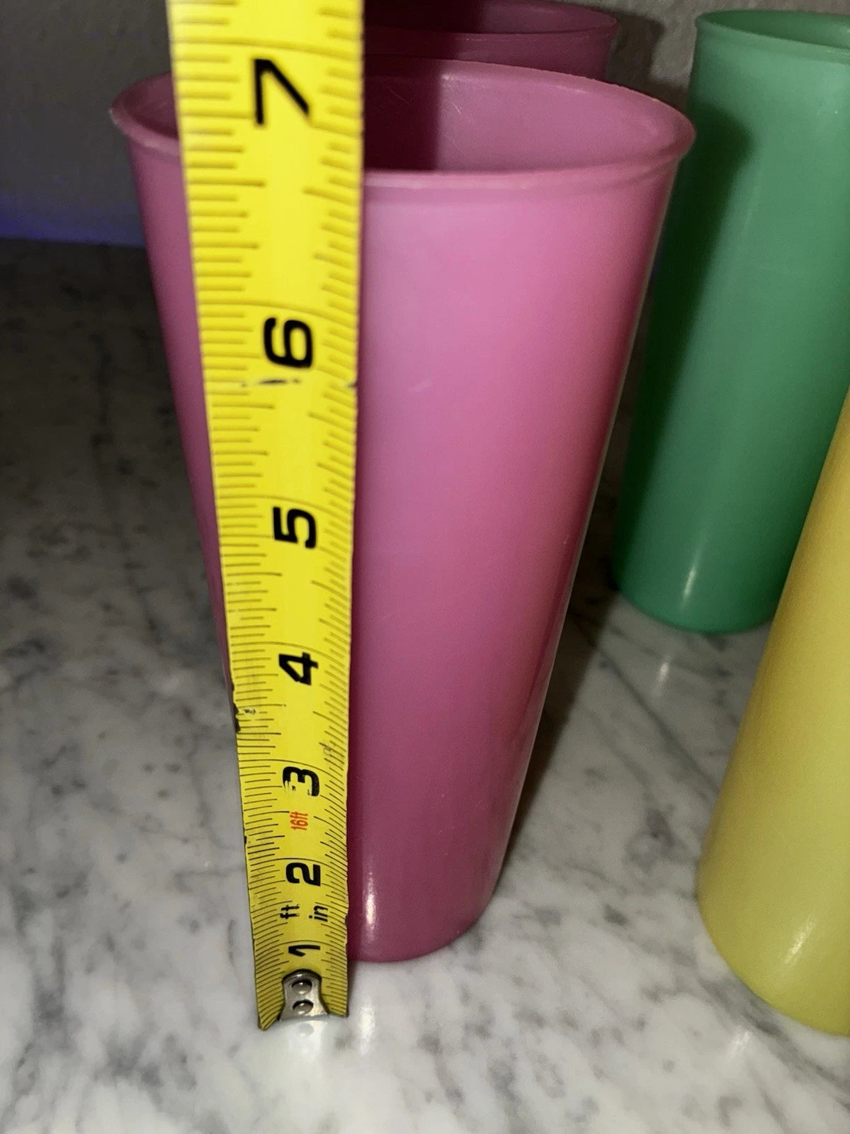 Vintage Tupperware Set Of 6 Tumblers Plastic Pastel Drinking Cups Spoon Set | eBay