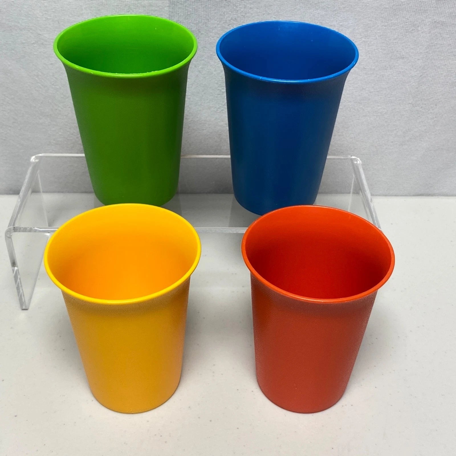 Tupperware Vintage 6 Oz Tumblers Set Of 4 Multicolor Plastic Drinking Cups USA | eBay