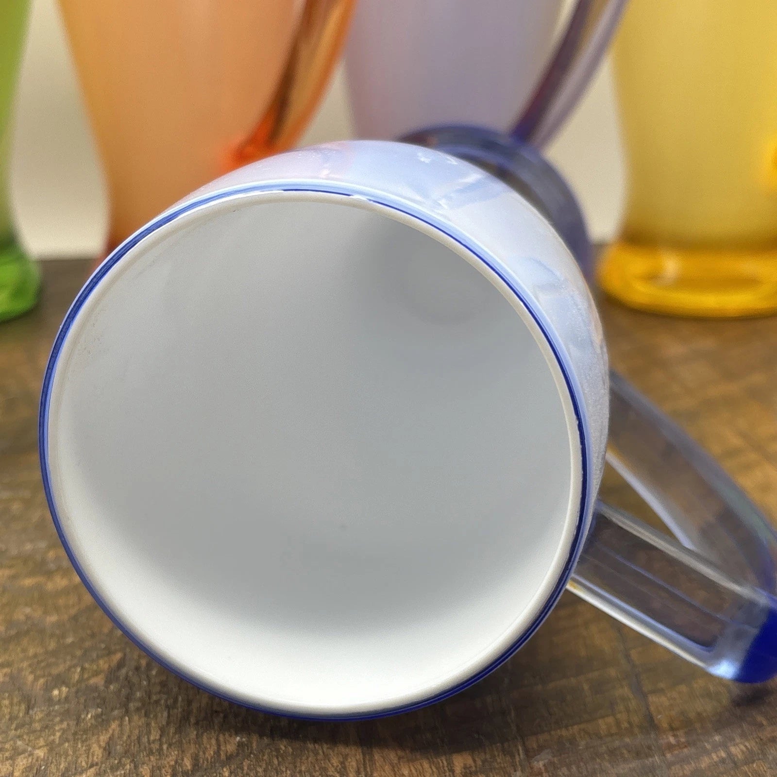 Six 7” Colorful 20 ounce drinking mugs Well made plastic looks like glass | eBay