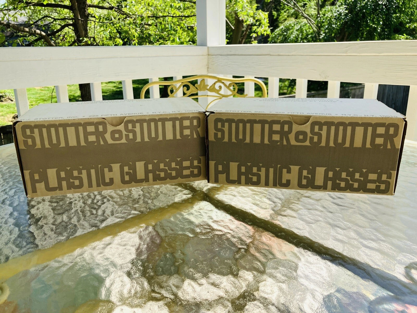 Vintage HJ Stotter Set of 6 Acrylic Double Old-Fashioned Clear Swirl Glasses NOS | eBay