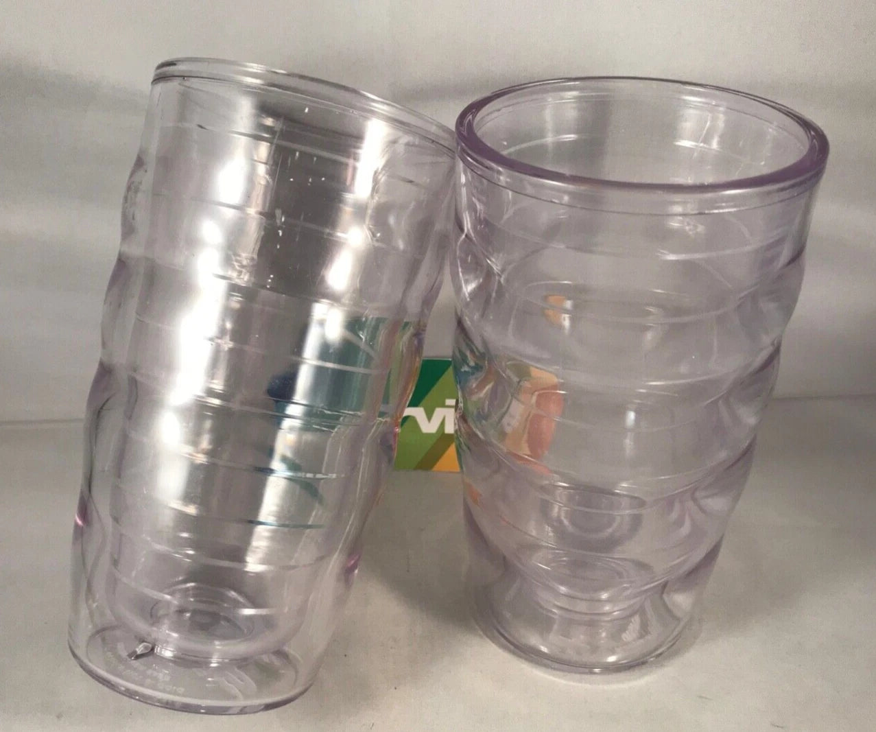 Tervis Tumbler Wavy Clear Drinking Plastic Beverage Cup 10 oz Lot of 2 | eBay