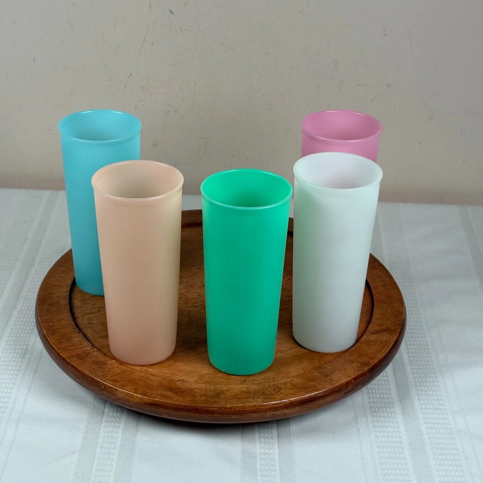 Lot of 5 Vintage Tupperware #107 Pastel Tumblers 6½" Drinking Glasses 12 Oz | eBay