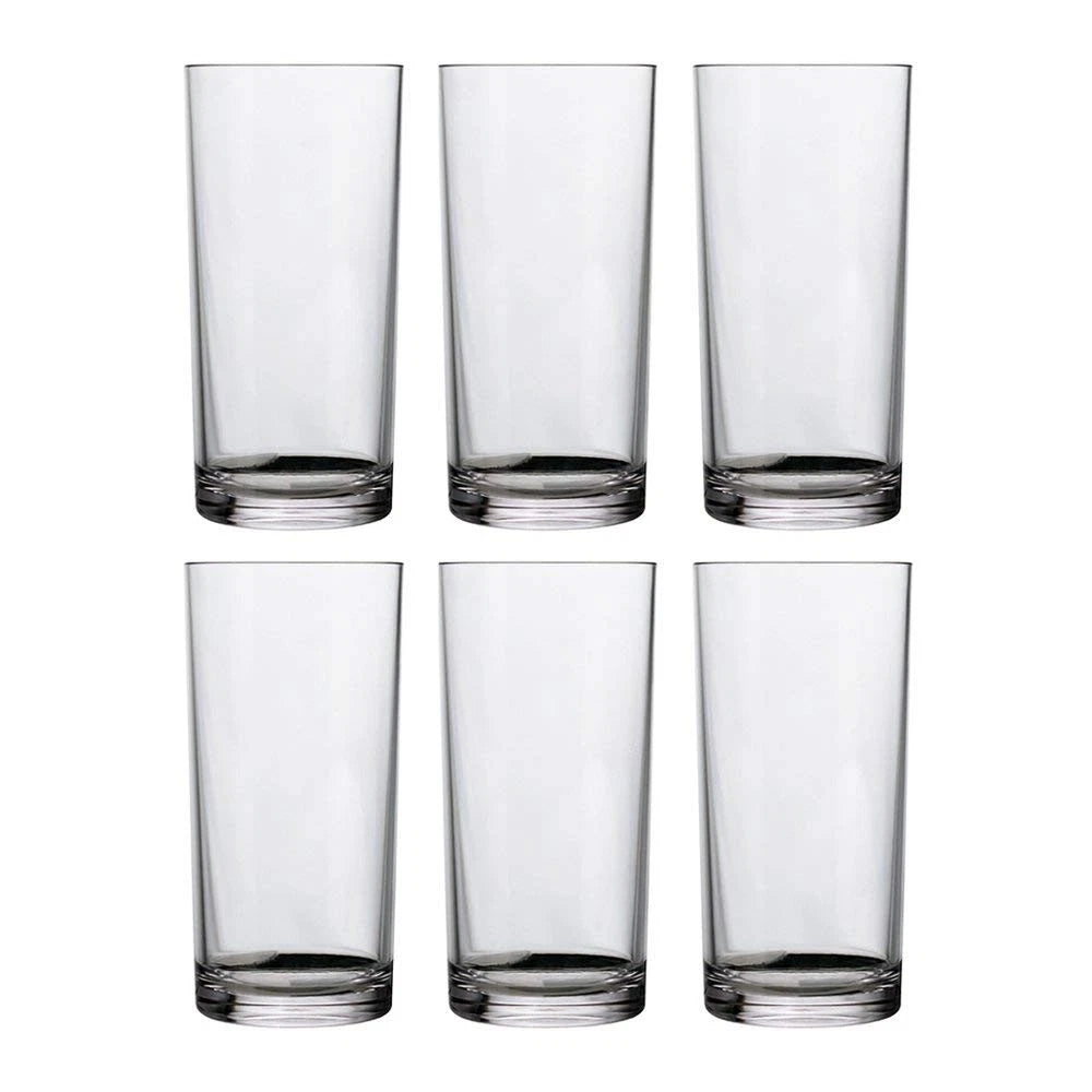 Set of 6 Clear Plastic 16oz Reusable Drinking Cups BPA-Free Tumblers USA Made | eBay