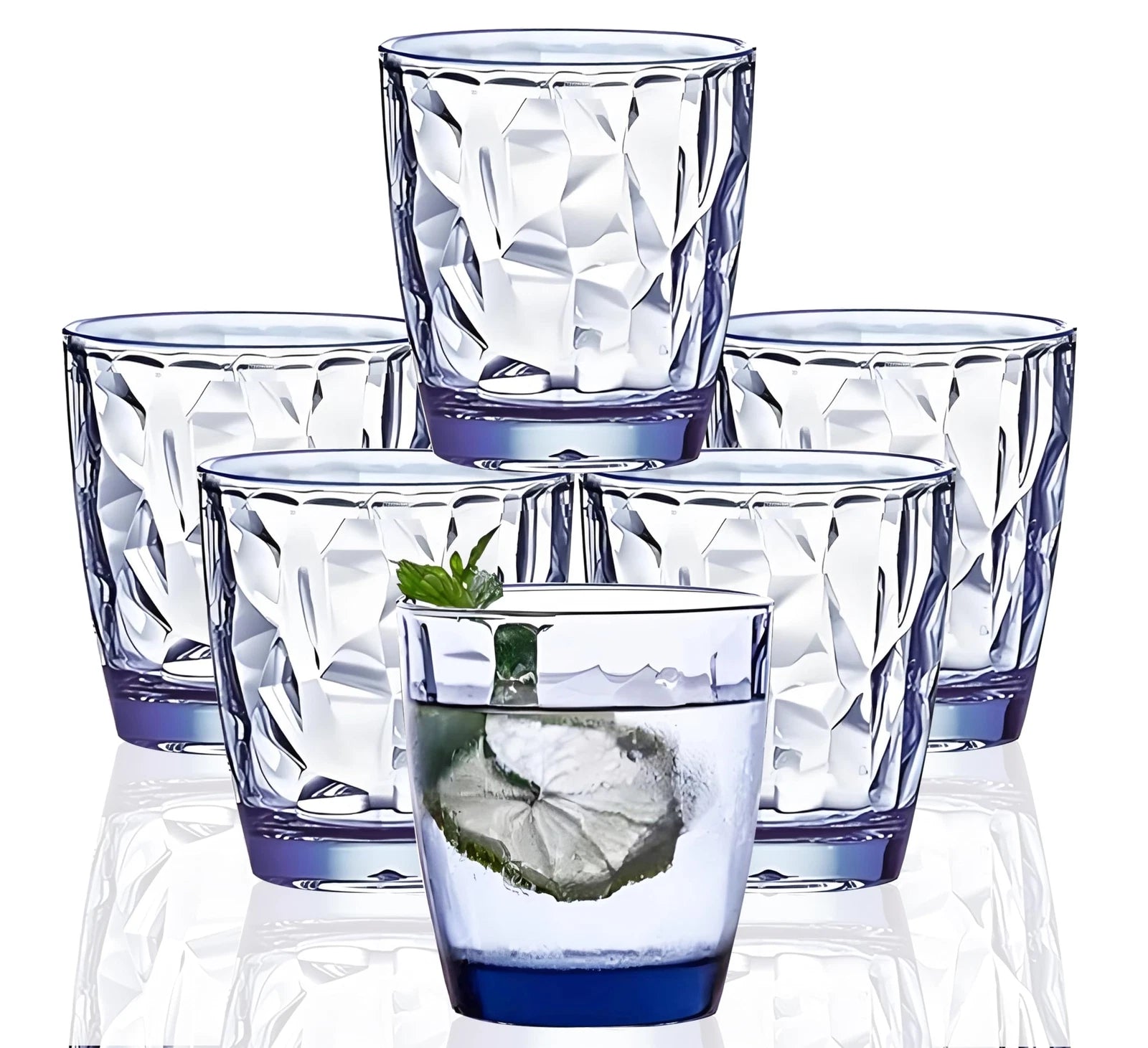 TUMBLER CUPS Unbreakable Drinking Glasses Plastic Tumblers Cup 6 Pack VEILEDGEM | eBay