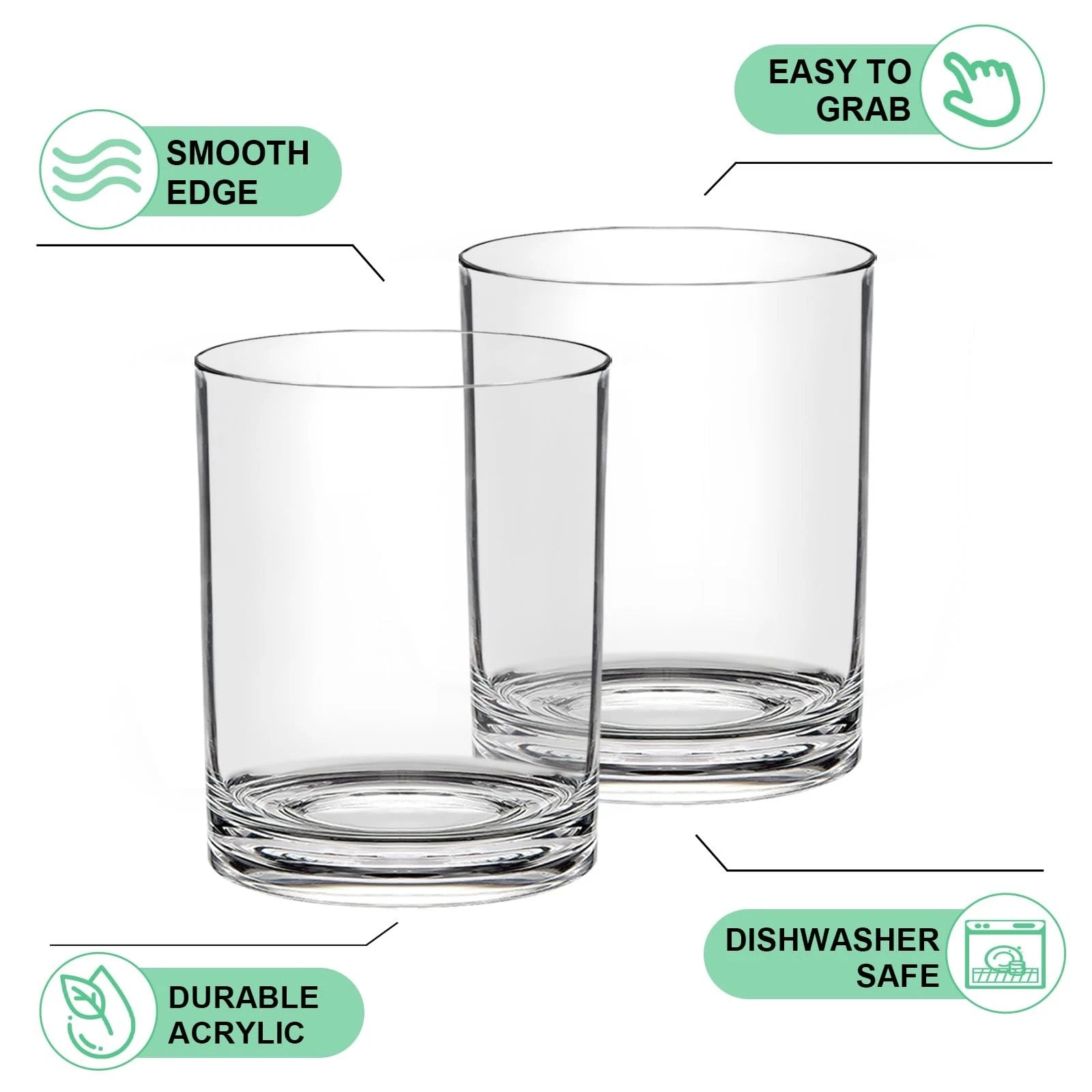 Classic 12oz Reusable Plastic Drinking Glasses Set of 12 - Unbreakable BPA Fr... | eBay