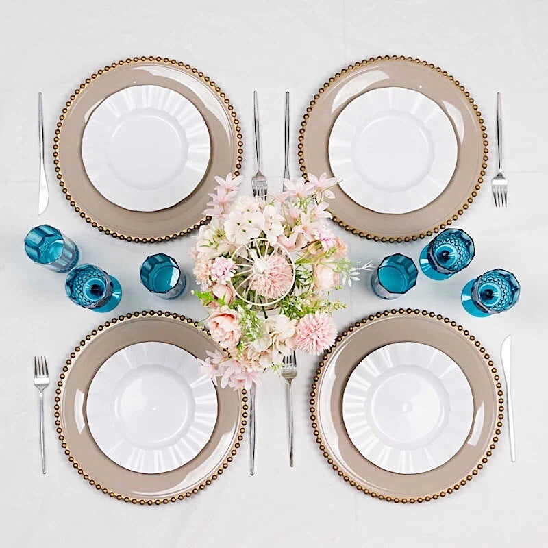 6 Ocean Blue 14 oz Crystal Plastic Drinking Glasses Party Events Tableware | eBay