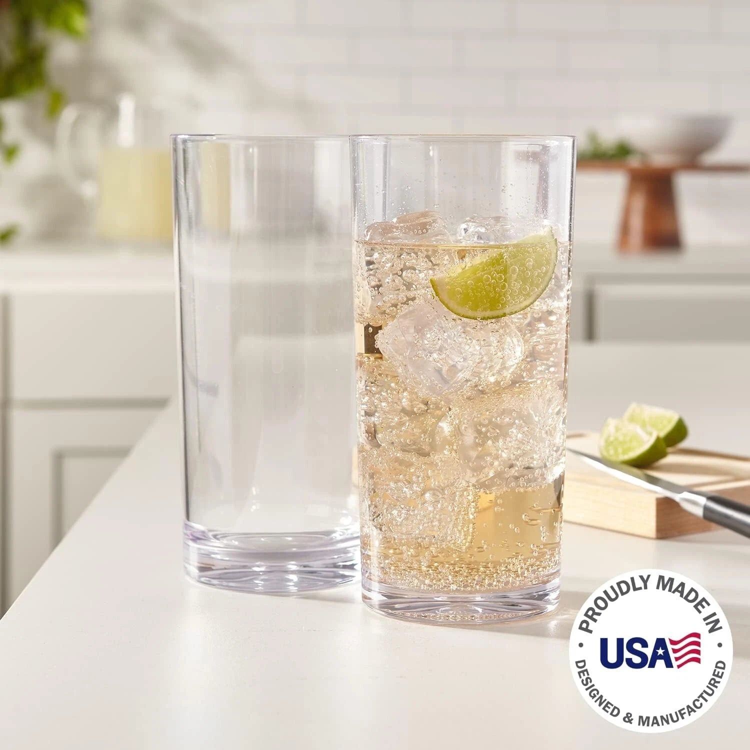 Premium Plastic Iced Tea Glasses Set | Dishwasher-Safe Tumblers 24oz - Pack of 6 | eBay