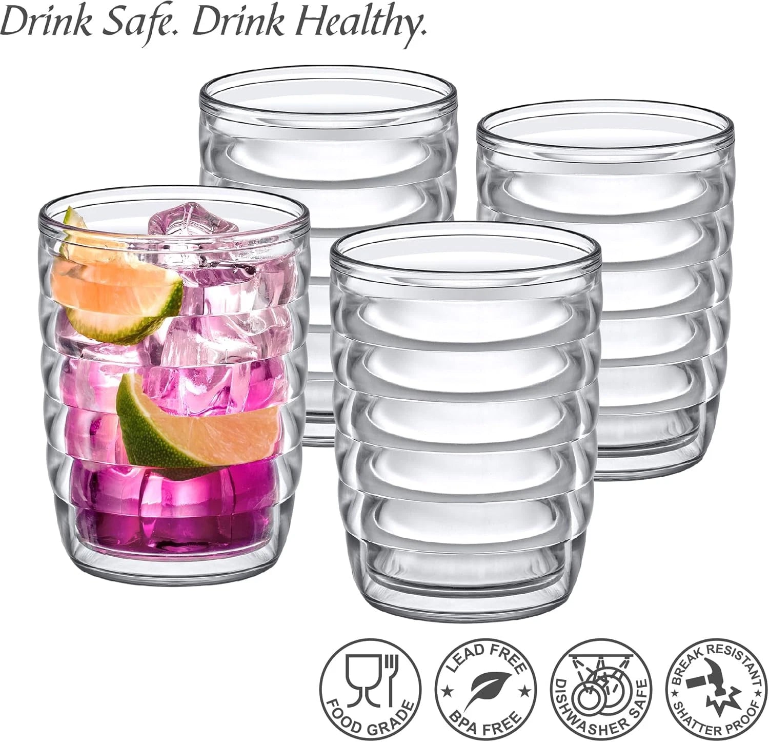 - Arctic - 16-Ounce Insulated Plastic Tumblers (Set of 4), Double-Wall Reusable | eBay