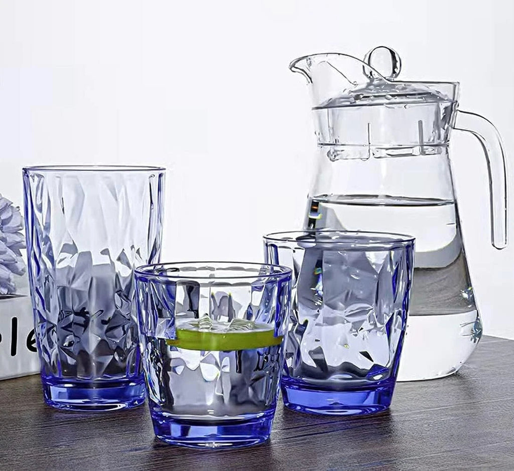 Dishwasher Safe Blue Tritan Drinking Glasses - 15 Oz Set of 8 for All Occasions | eBay