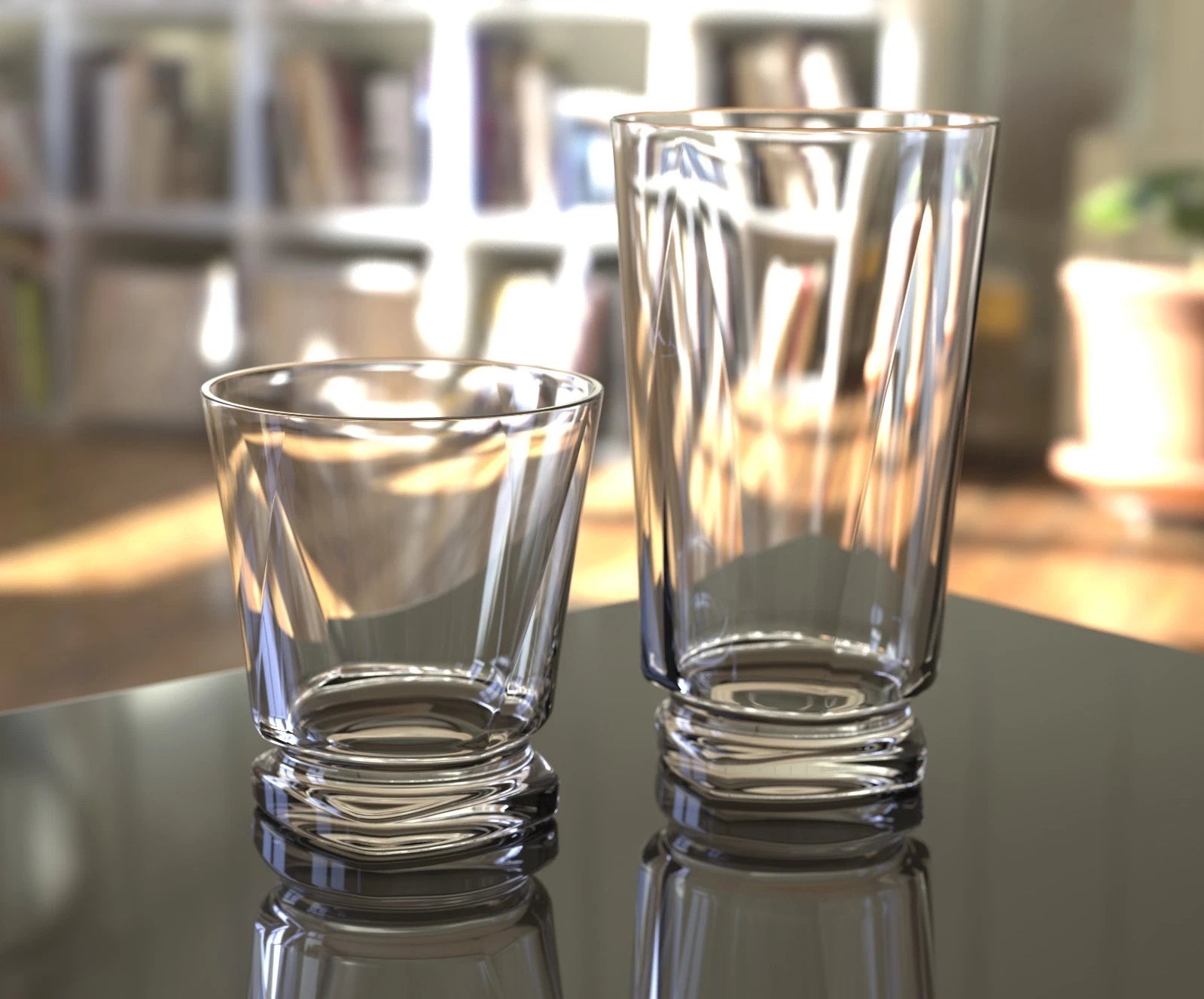 QG 22 oz Clear Acrylic Plastic Water Cup Drinking Glass Twisted Base Tumbler 6pc | eBay