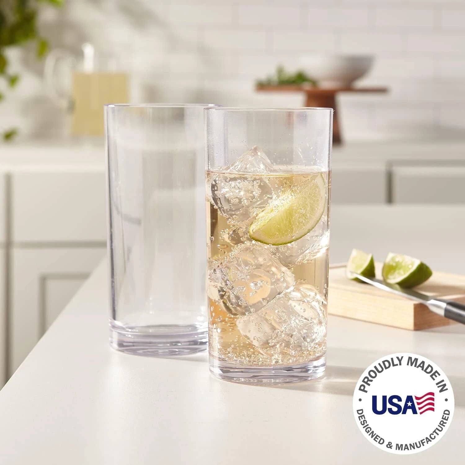 Clear Plastic Reusable Drinking Cups (Set of 6) 16 oz Cup | eBay